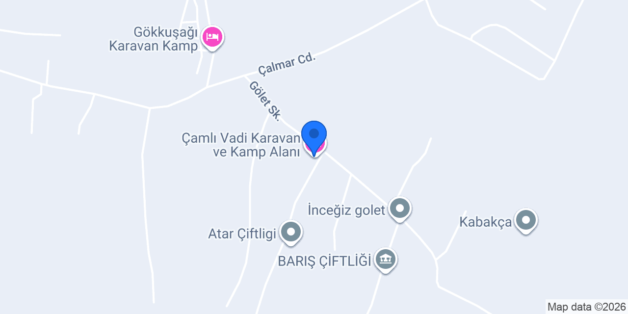 Çamlı Vadi Karavan ve Kamp Alanı konumu