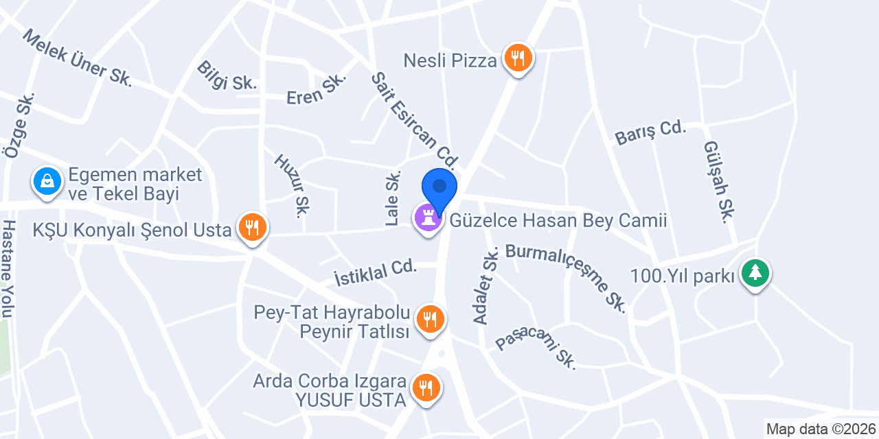Öz Ahmet Bey Döner konumu