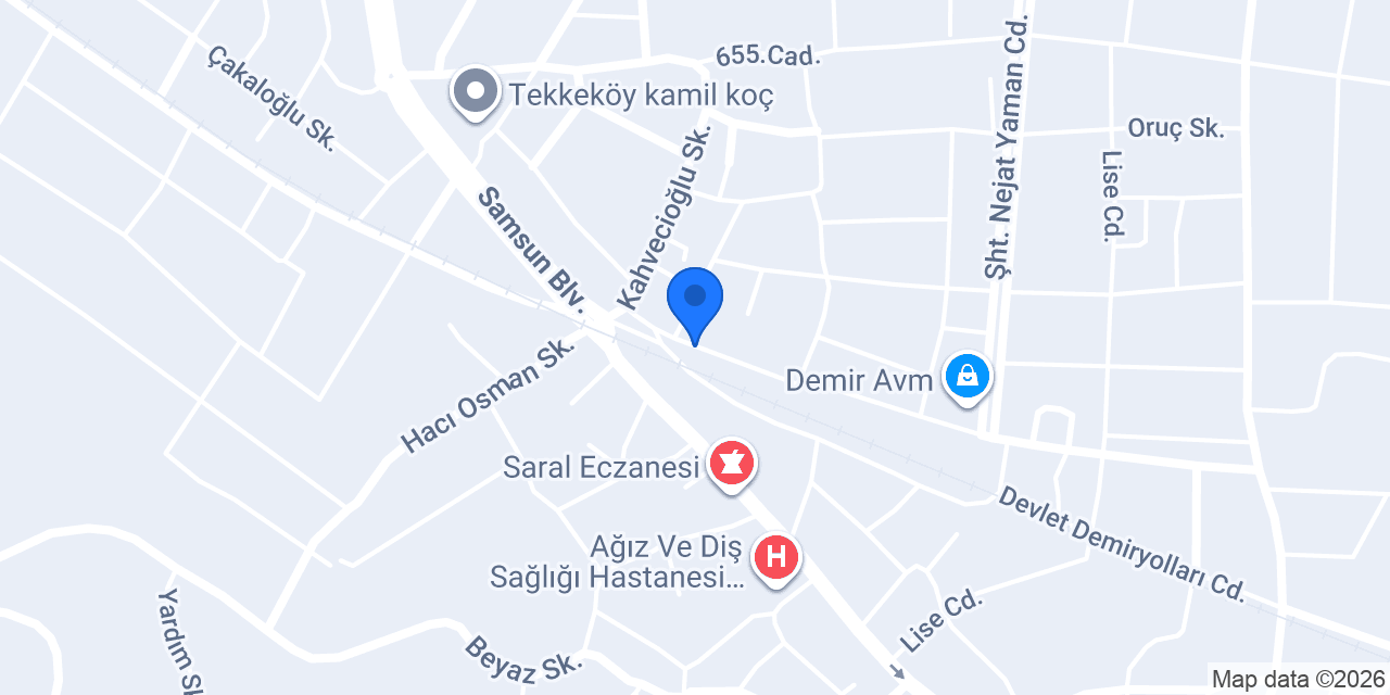 Samsun Akın Sulama konumu