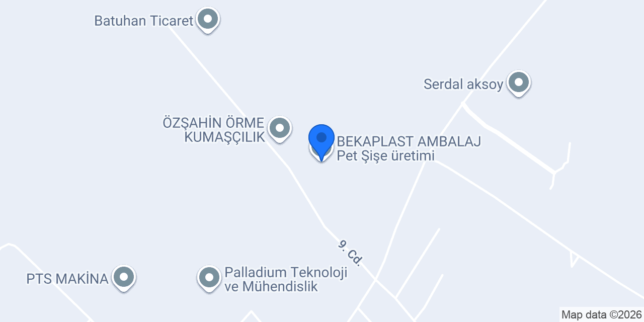 BEKAPLAST AMBALAJ Pet Şişe üretimi konumu