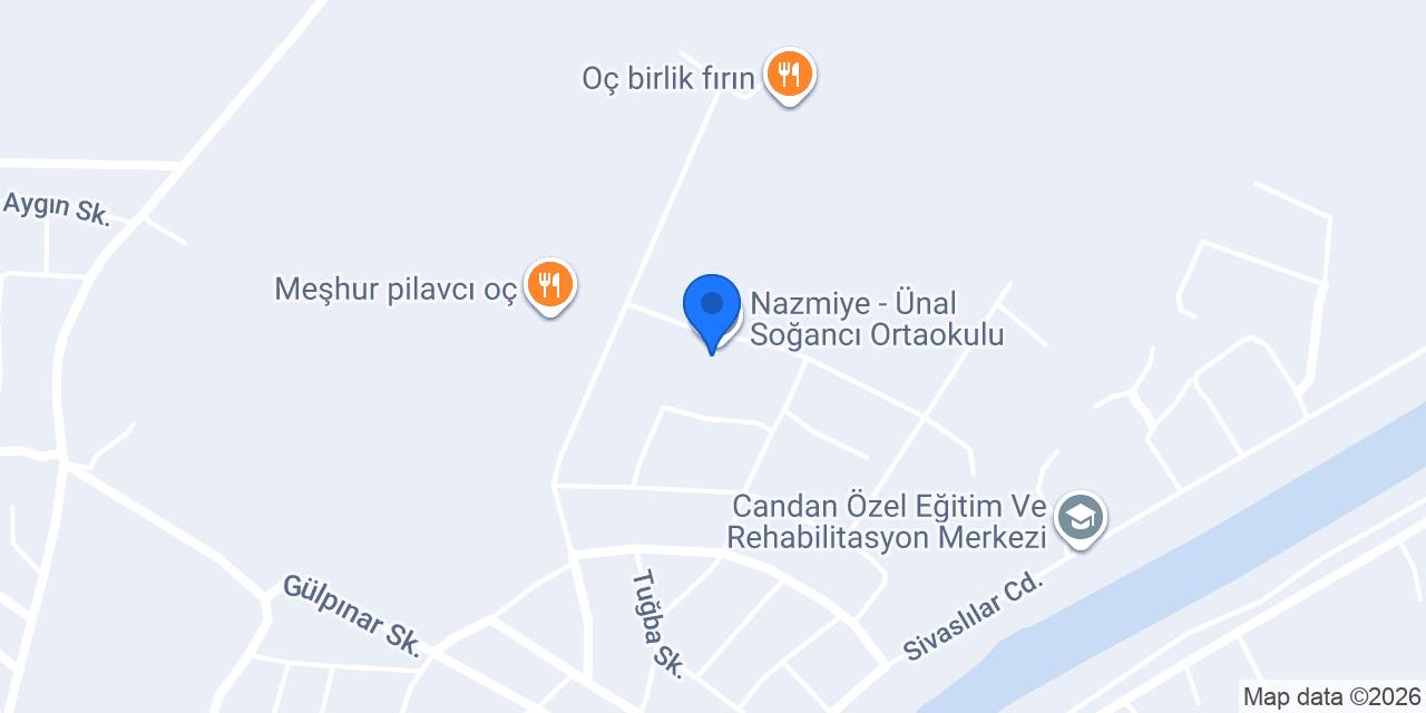 Nazmiye - Ünal Soğancı Ortaokulu konumu