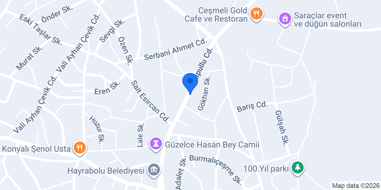 Damla Diş Hayrabolu konumu