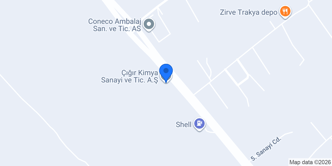 Çığır Kimya Sanayi ve Tic. A.Ş. konumu