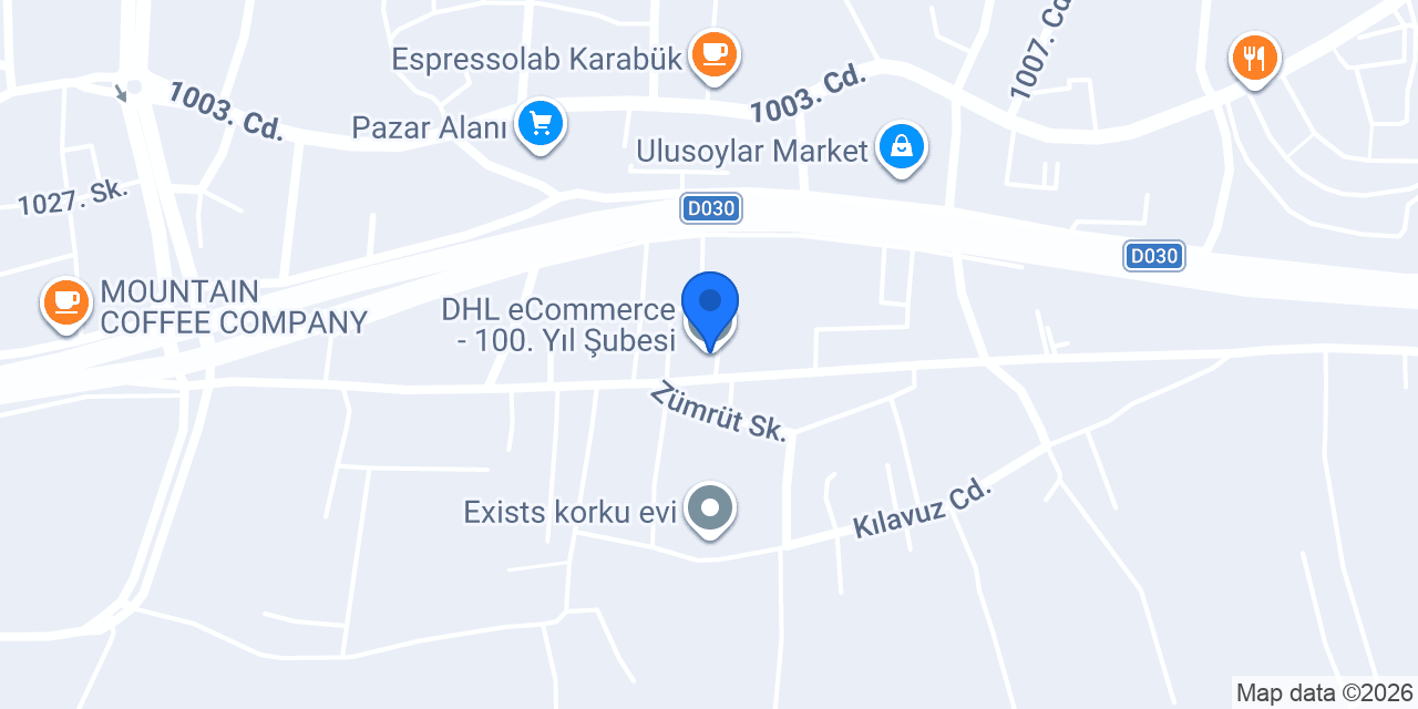 DHL eCommerce - 100. Yıl Şubesi konumu