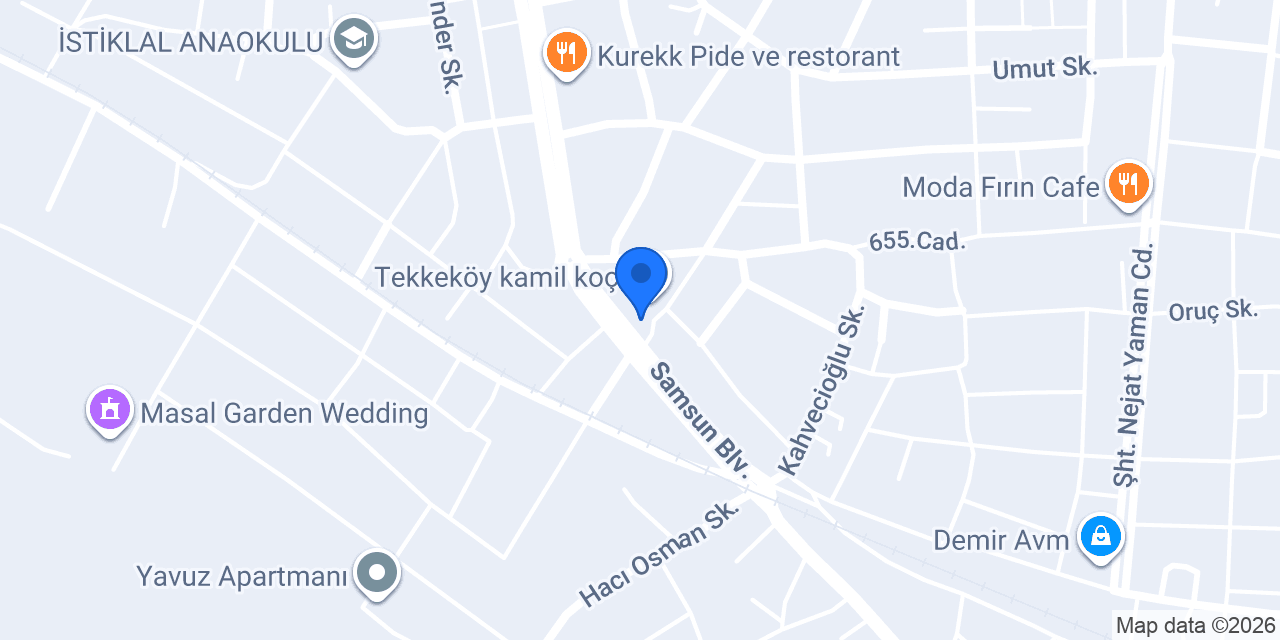 Tekkeköy Ali Osman Ulusoy Şubesi konumu