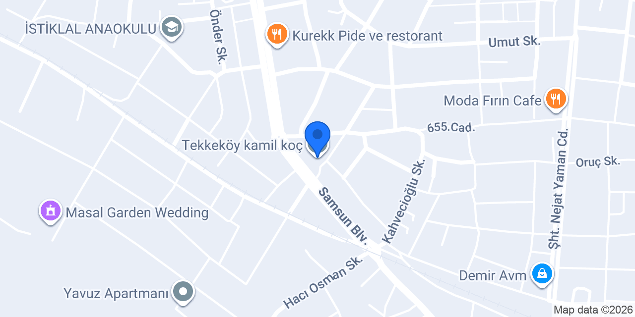 Tekkeköy kamil koç konumu
