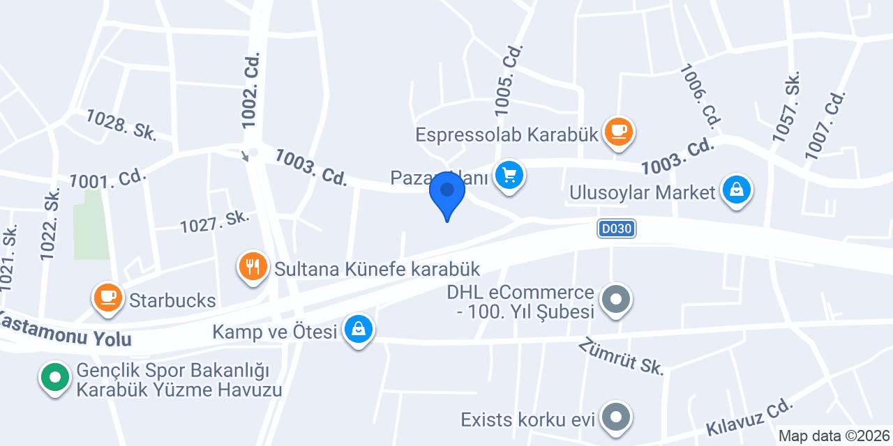 TEZ DÜZENLEME MERKEZİ KARABÜK konumu