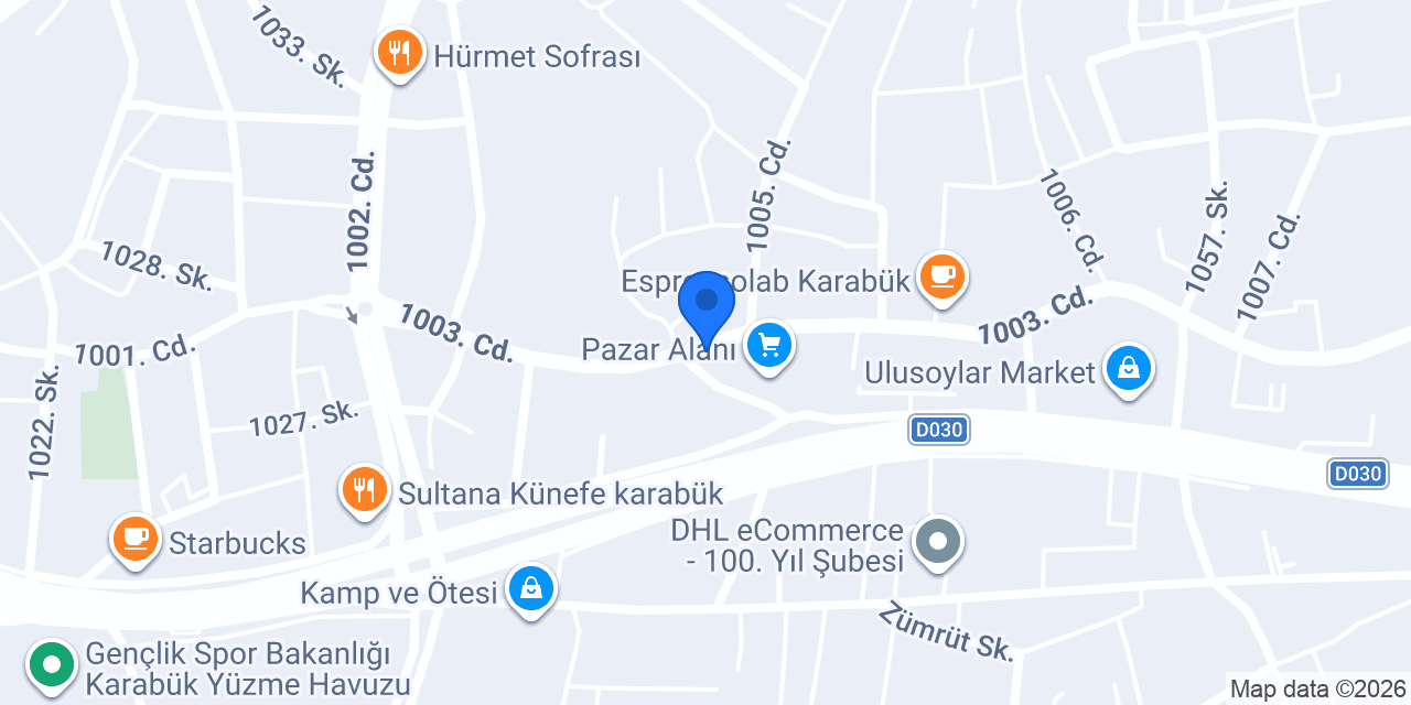 100.Yıl Taksi konumu