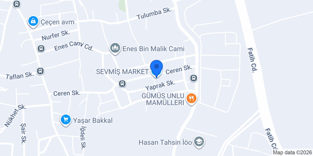 SEVMİŞ MARKET konumu