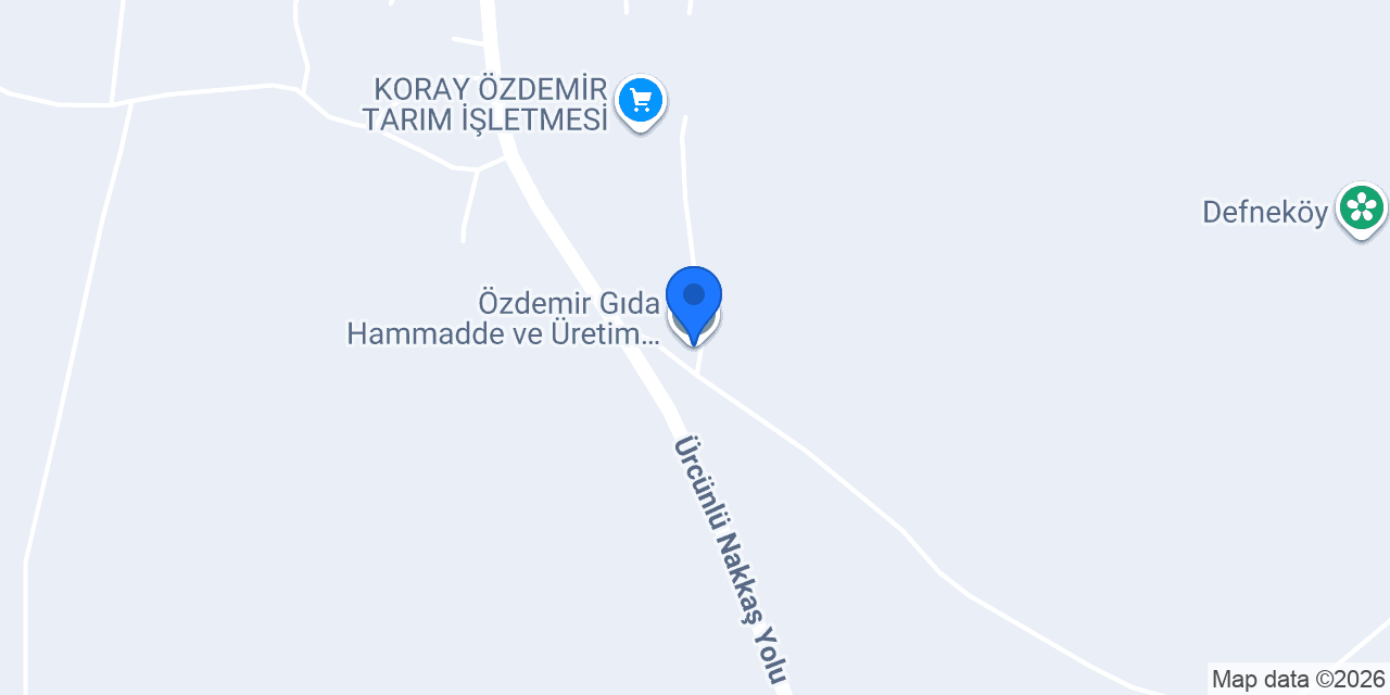 Özdemir Gıda Hammadde ve Üretim Tesisleri konumu