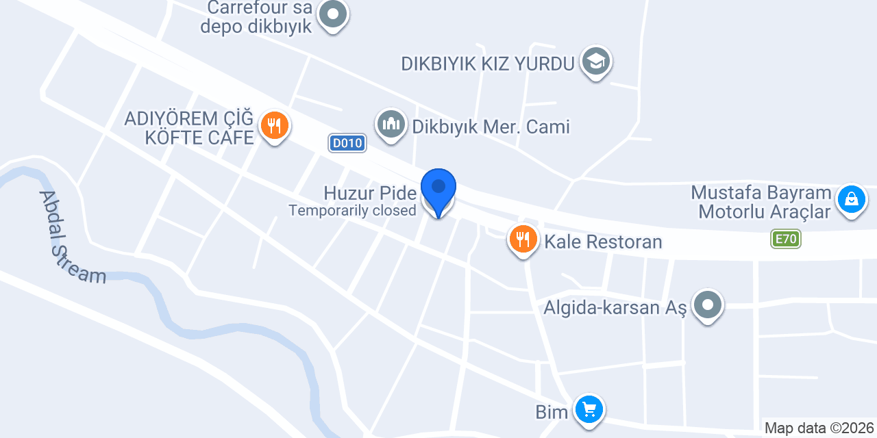 Huzur Pide konumu