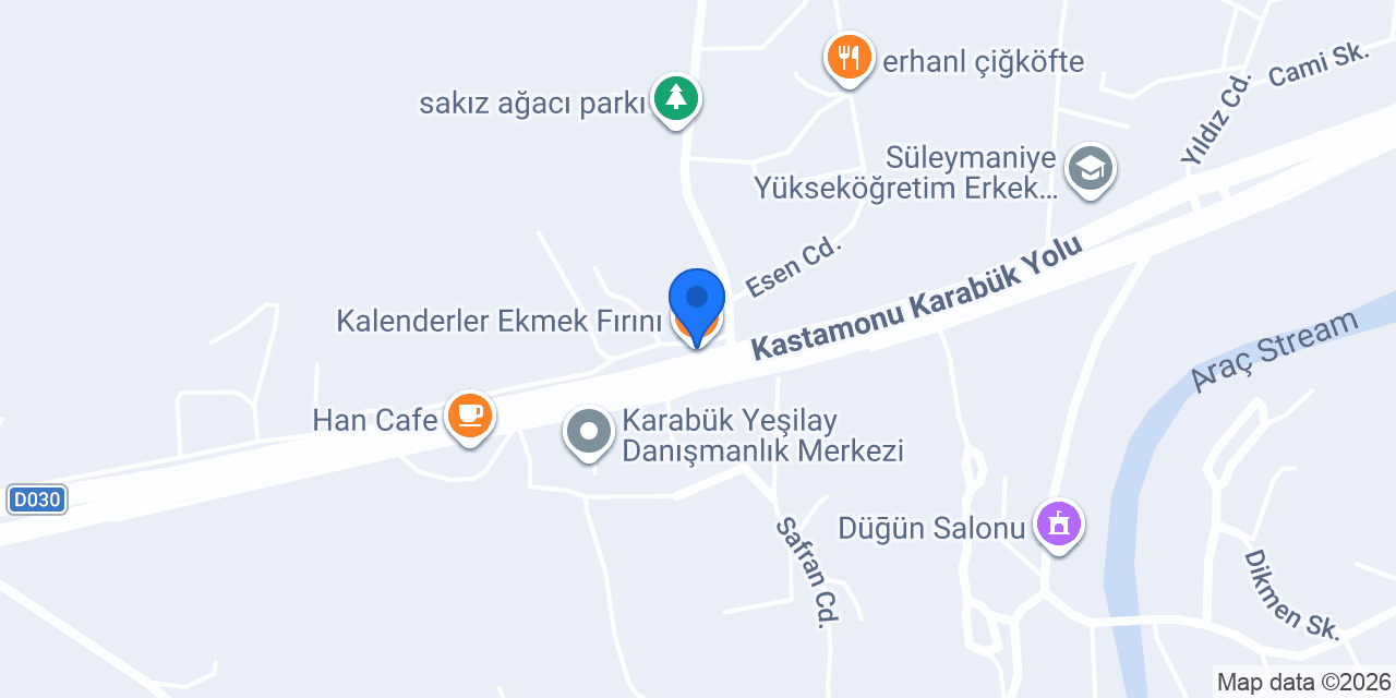 Kalenderler Ekmek Fırını konumu