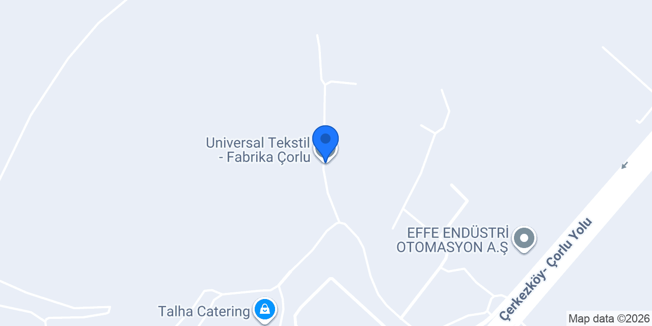 Universal Tekstil - Fabrika Çorlu konumu