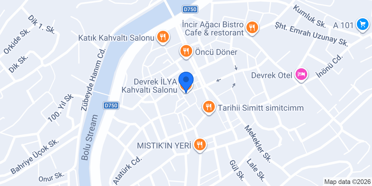 Devrek İLYA Kahvaltı Salonu konumu