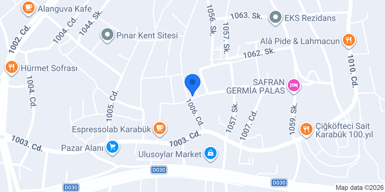 SÇO Pilates Studio konumu