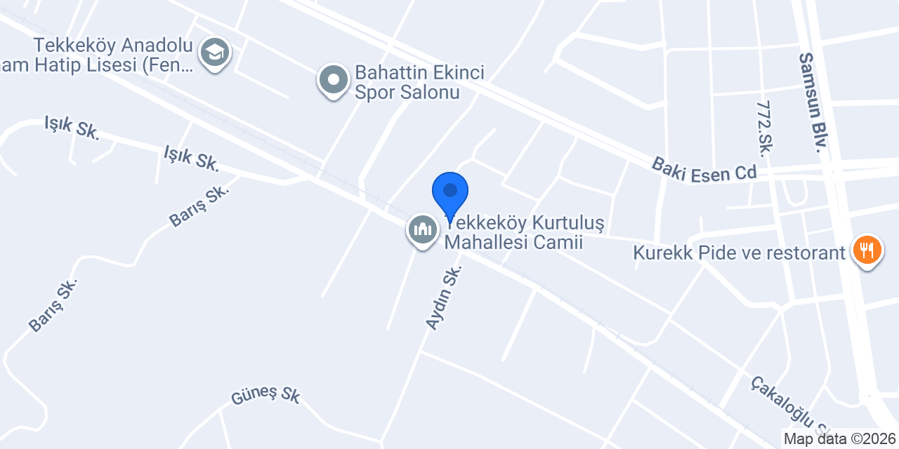 Özel Tekkeköy Anaokulu konumu