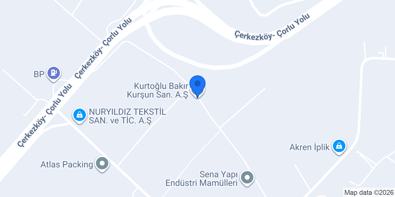 Kurtoğlu Bakır Kurşun San. A.Ş konumu