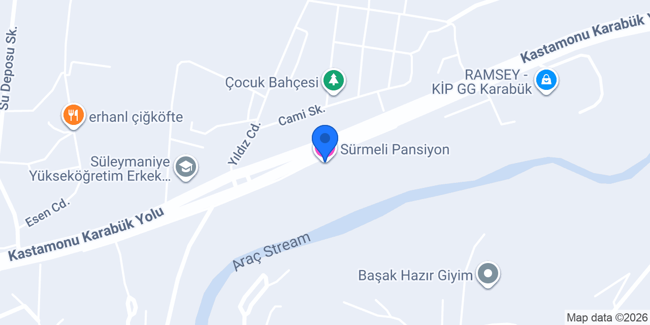 Sürmeli Pansiyon konumu