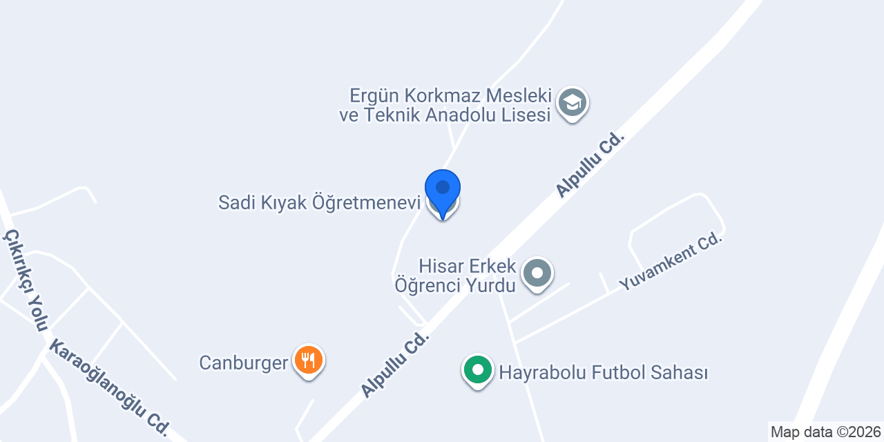 Sadi Kıyak Öğretmenevi konumu