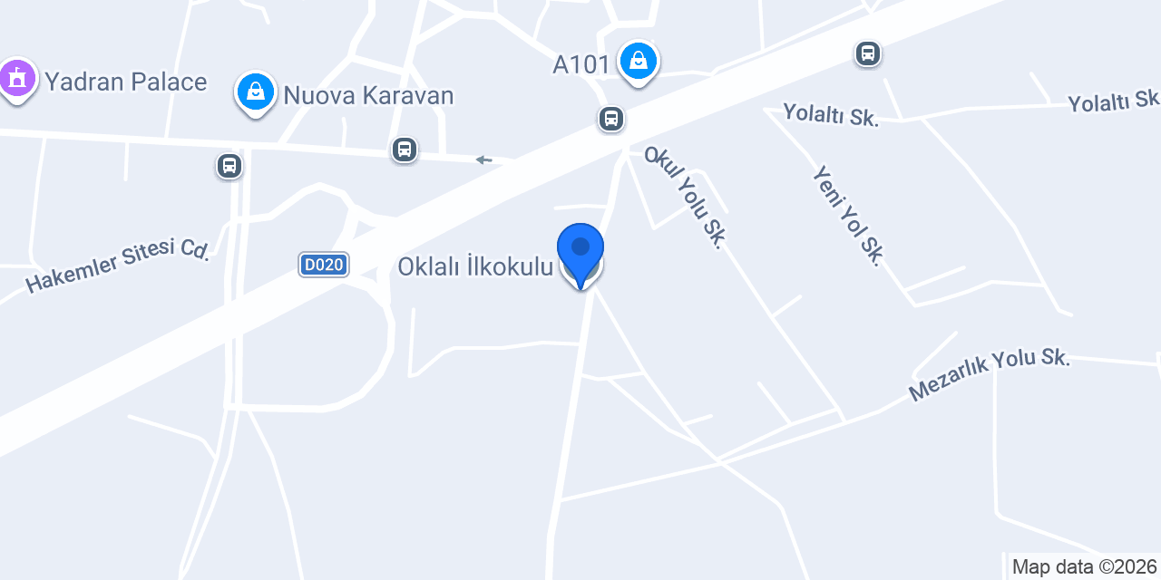 Oklalı İlkokulu konumu