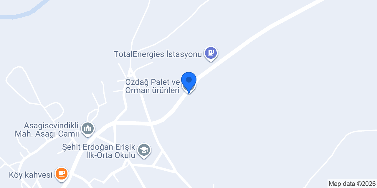 Özdağ Palet ve Orman ürünleri konumu