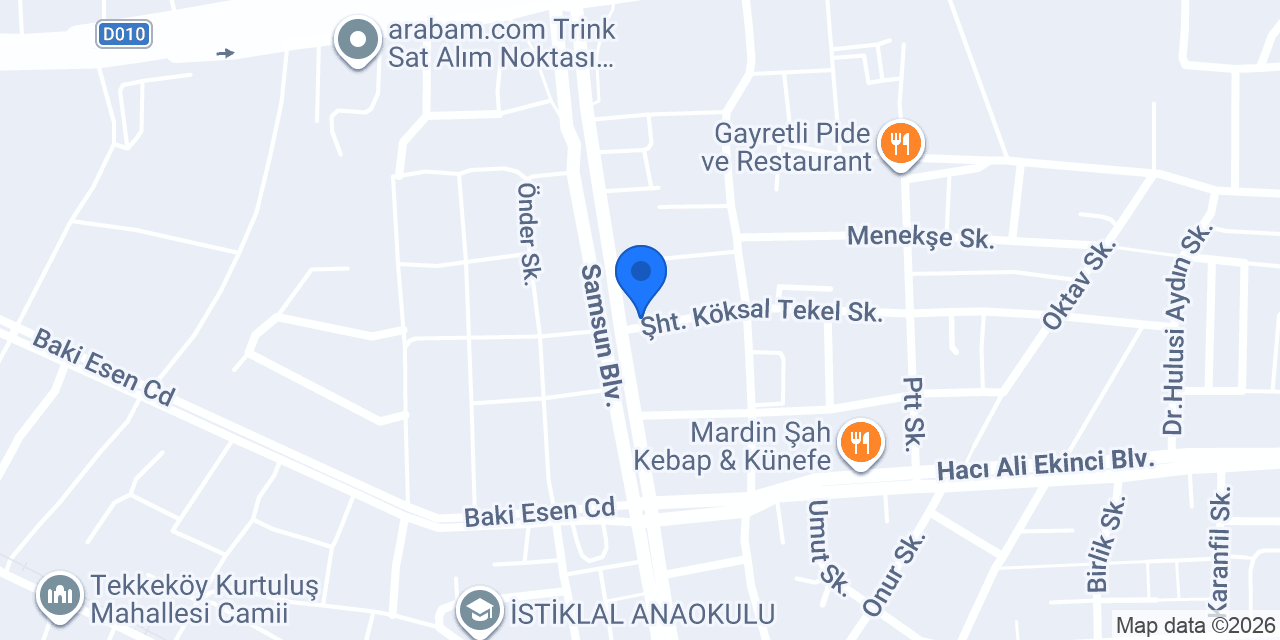 TATPİDE TEKKEKÖY konumu