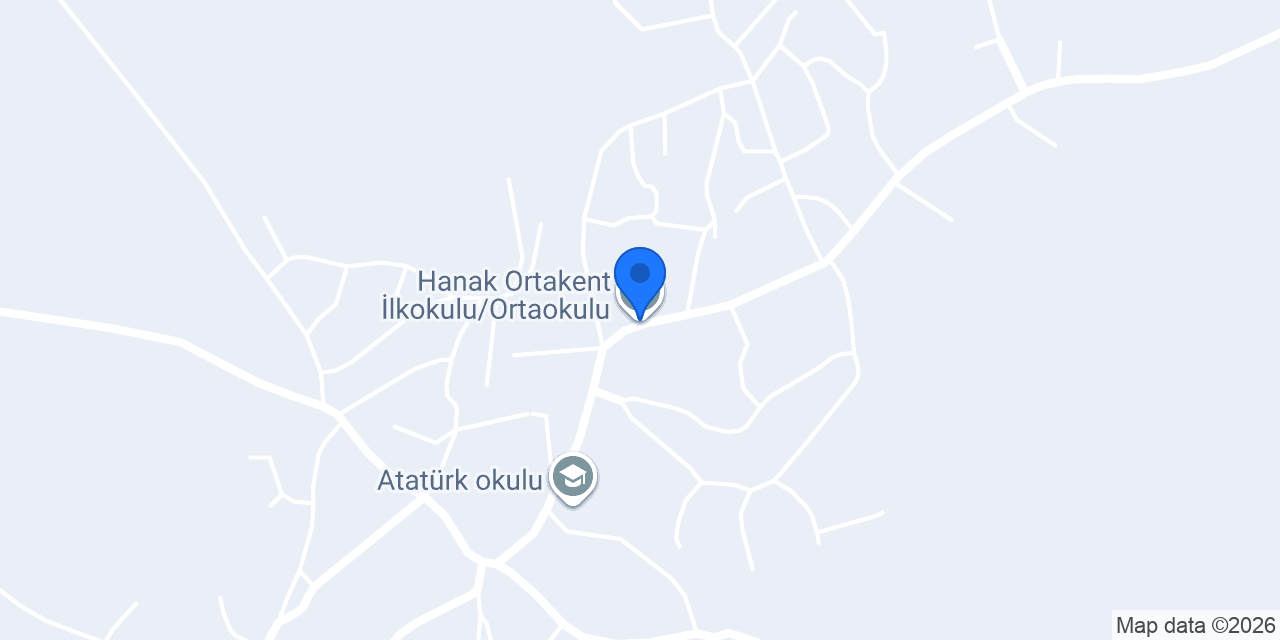 Hanak Ortakent İlkokulu/Ortaokulu konumu