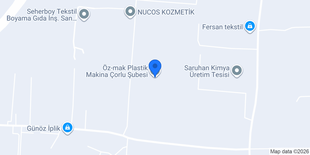 Öz-mak Plastik Makina Çorlu Şubesi konumu