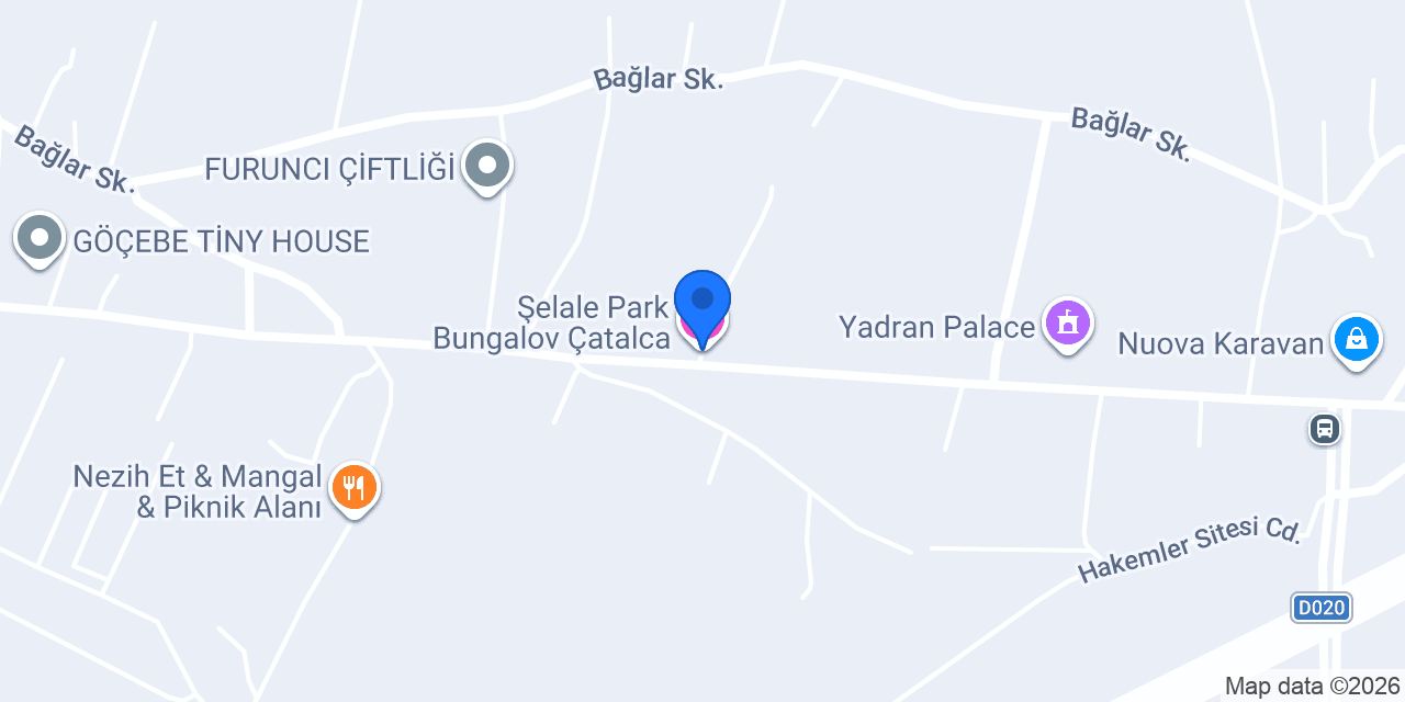 Şelale Park Bungalov Çatalca konumu