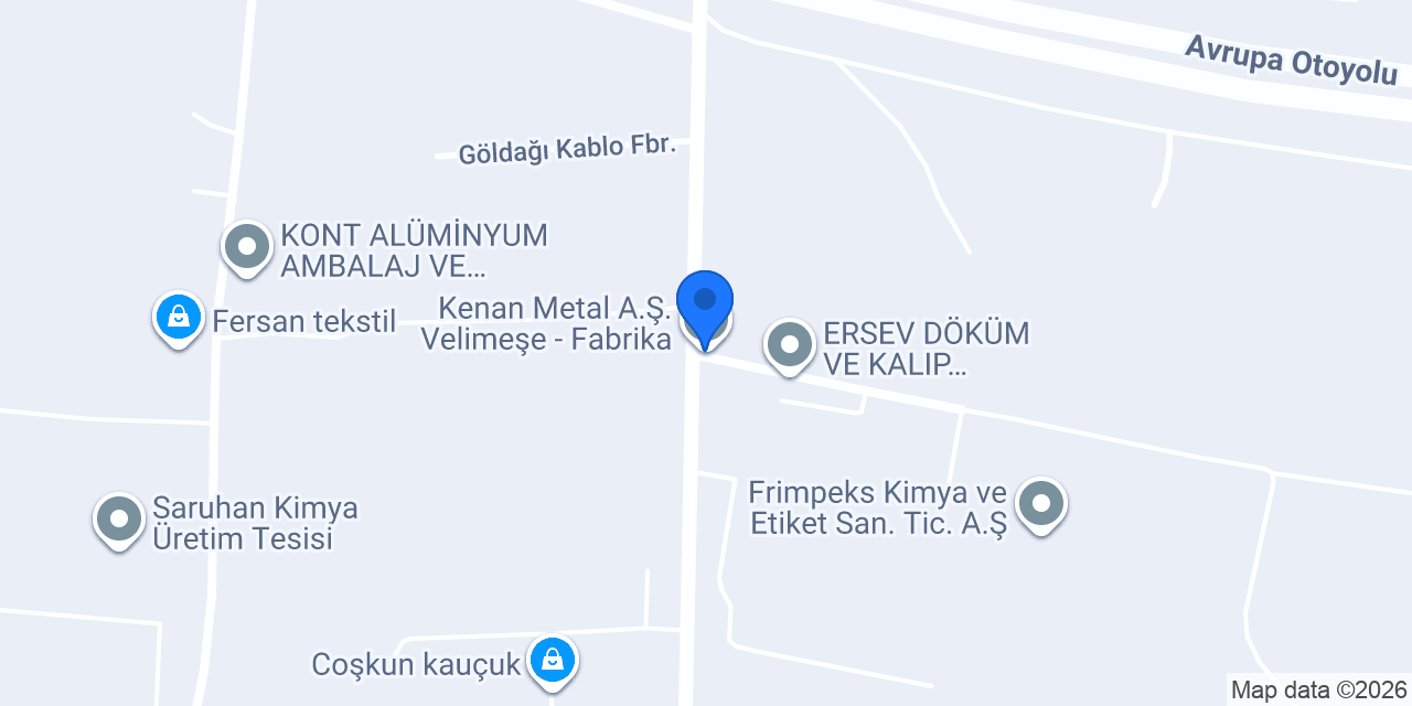 Kenan Metal A.Ş. Velimeşe - Fabrika konumu
