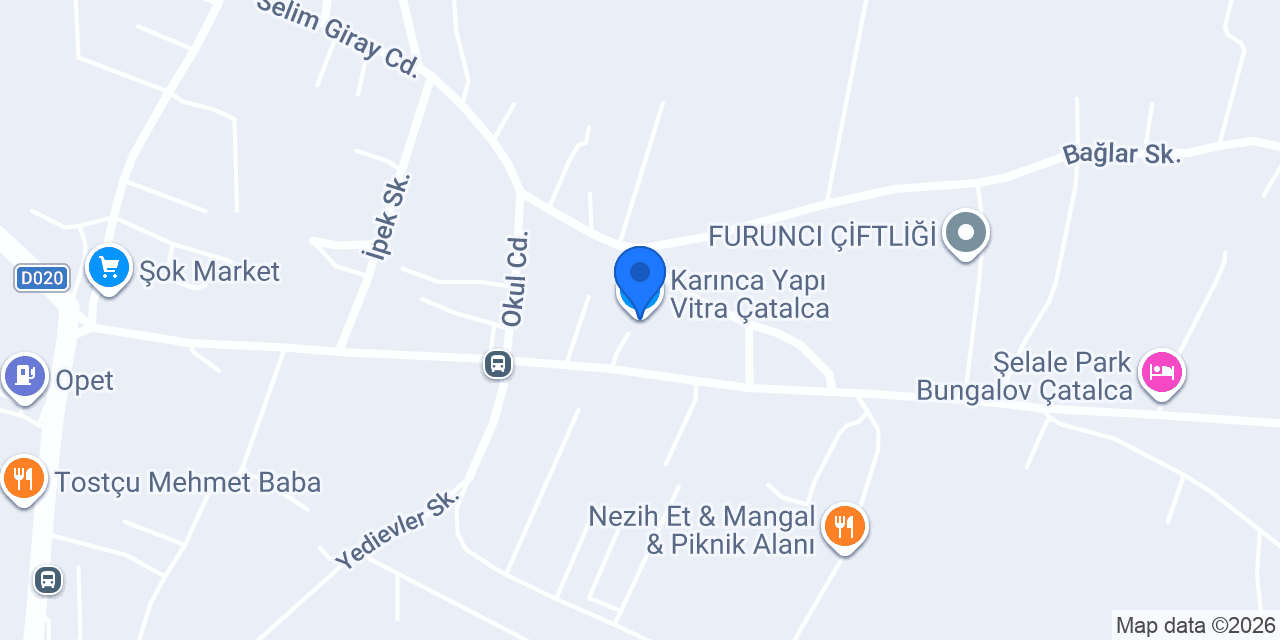 Karınca Yapı Vitra Çatalca konumu