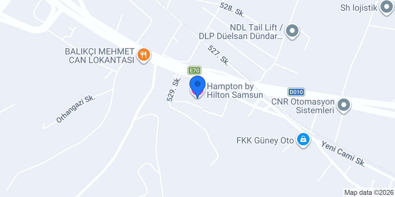 Hampton by Hilton Samsun konumu