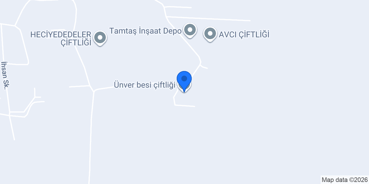 Ünver besi çiftliği konumu