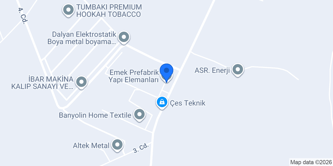 Emek Prefabrik Yapı Elemanları konumu