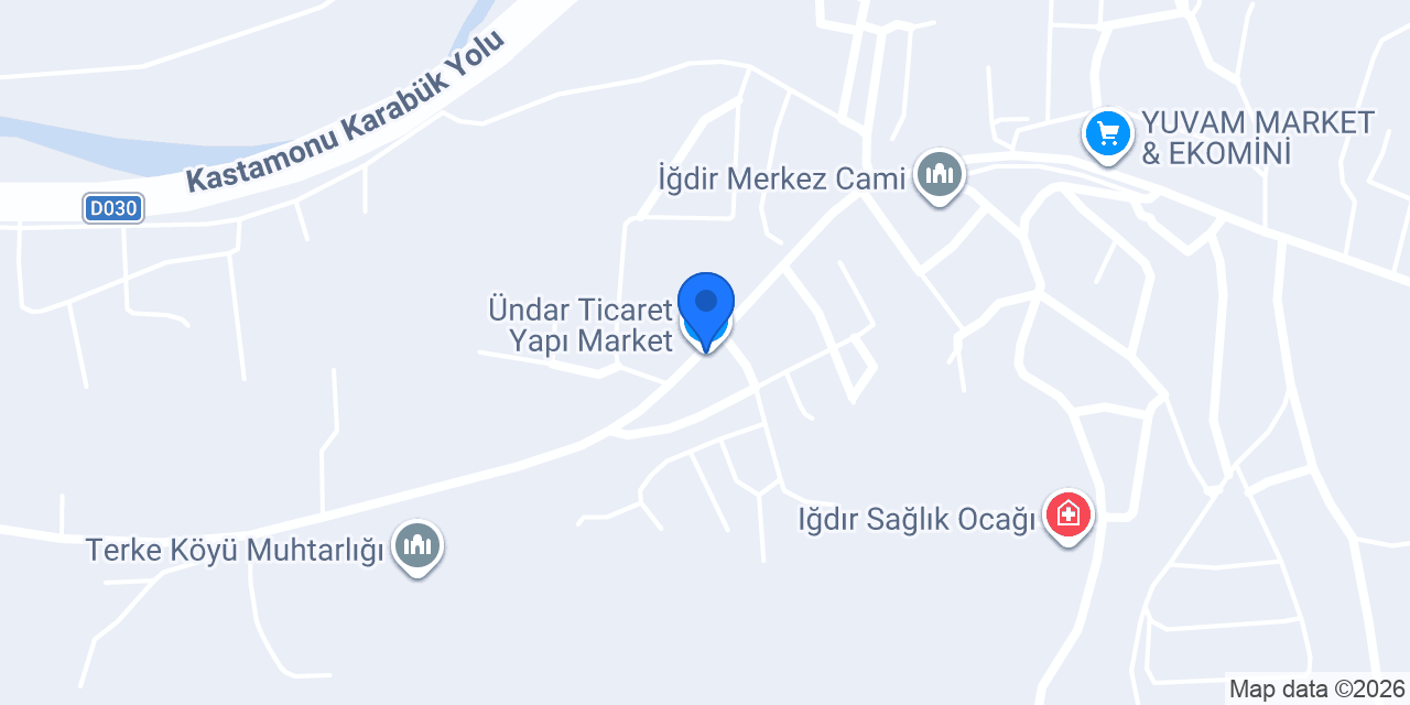 Ündar Ticaret Yapı Market konumu