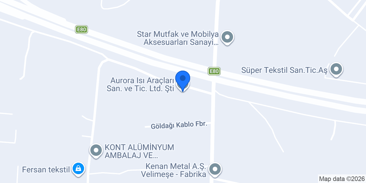 Aurora Isı Araçları San. ve Tic. Ltd. Şti. konumu