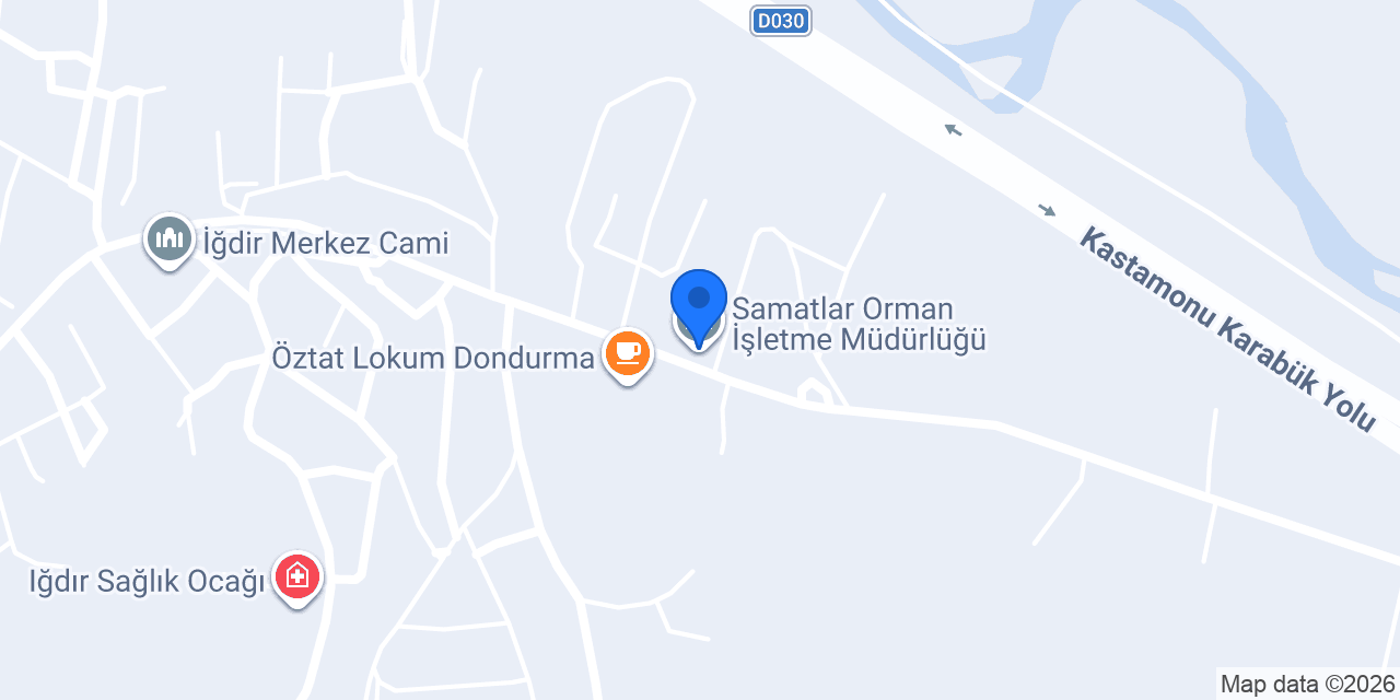 Samatlar Orman İşletme Müdürlüğü konumu