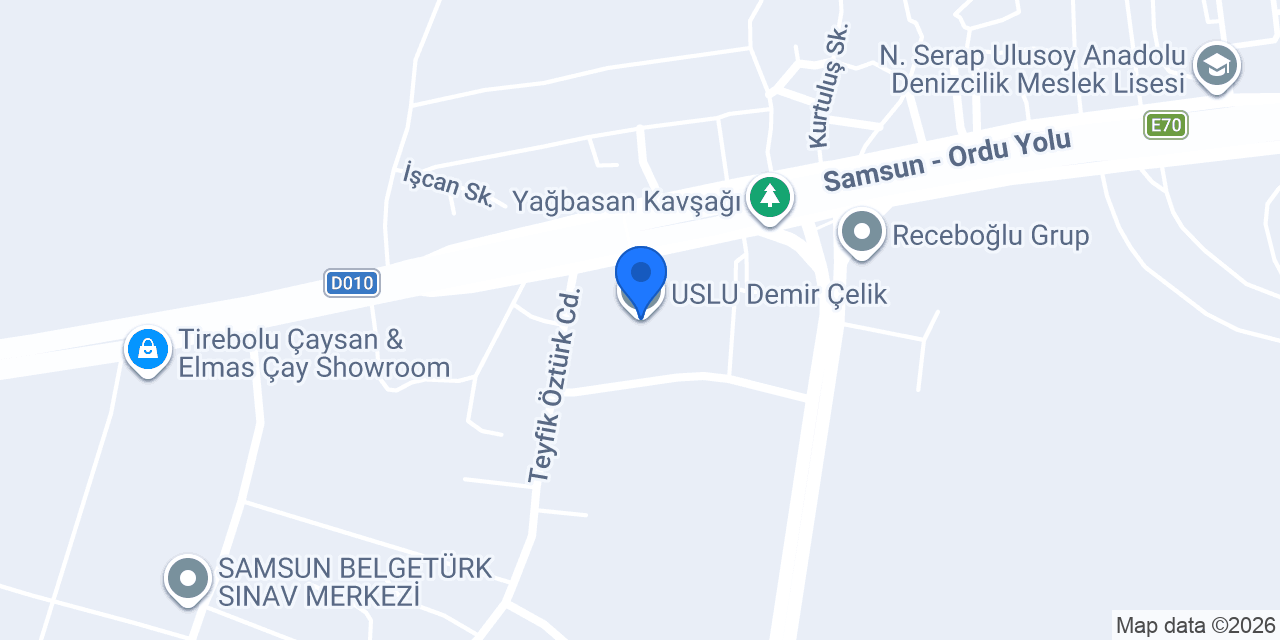 USLU Demir Çelik konumu