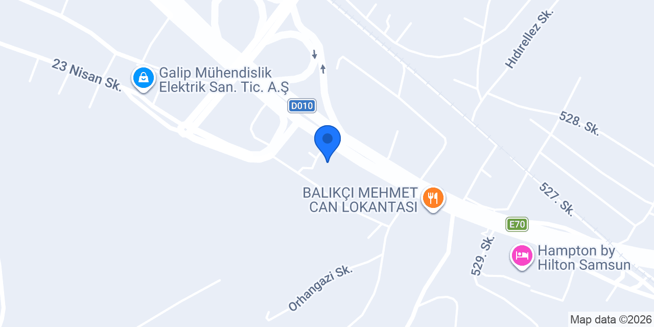 YÜCELEN ASİMATO SAMSUN konumu