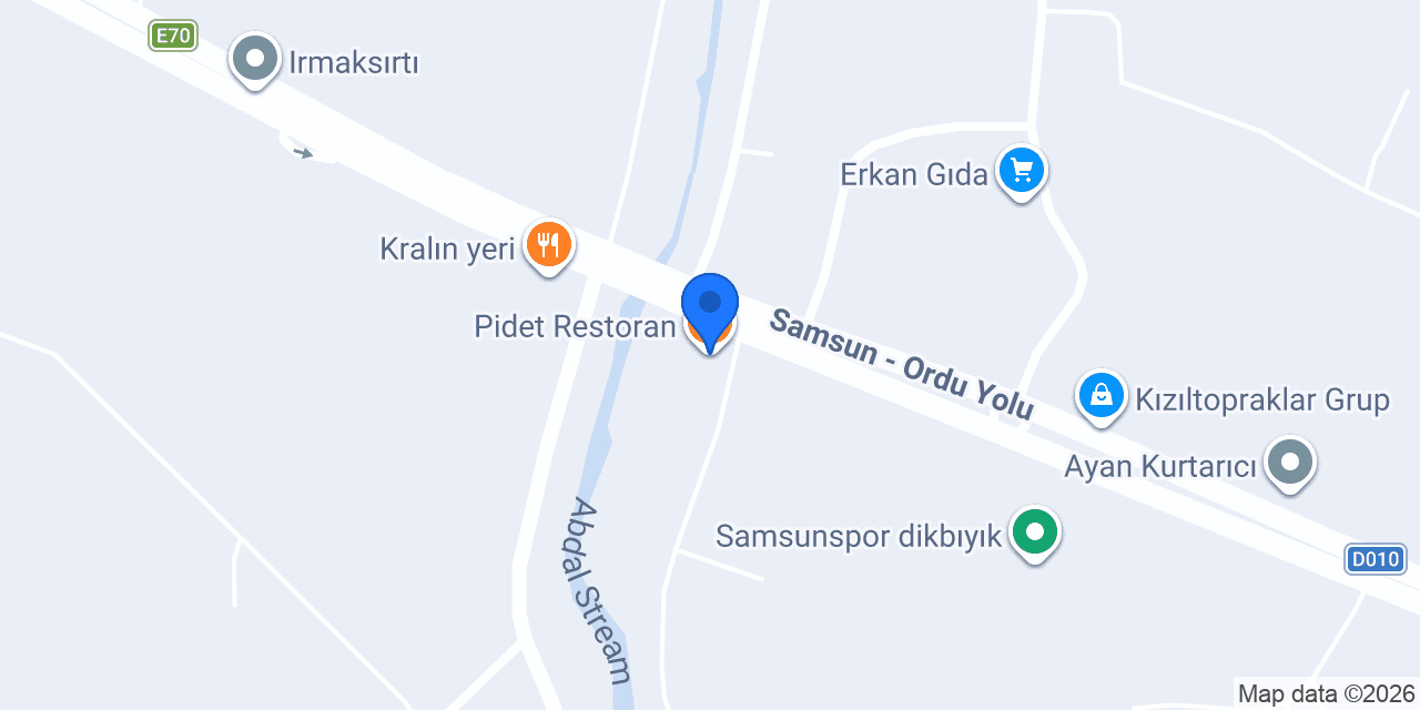 Pidet Restoran konumu
