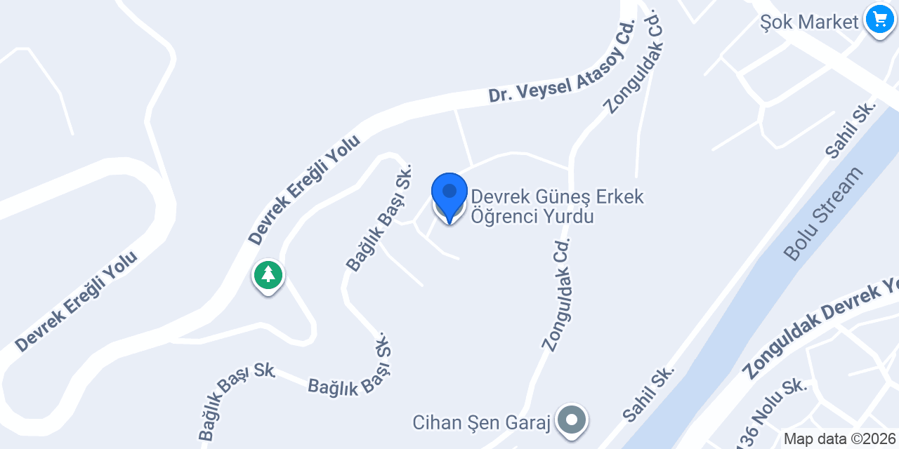 Devrek Güneş Erkek Öğrenci Yurdu konumu