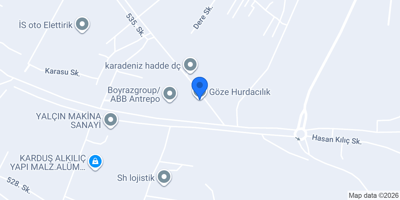 Göze Hurdacılık konumu