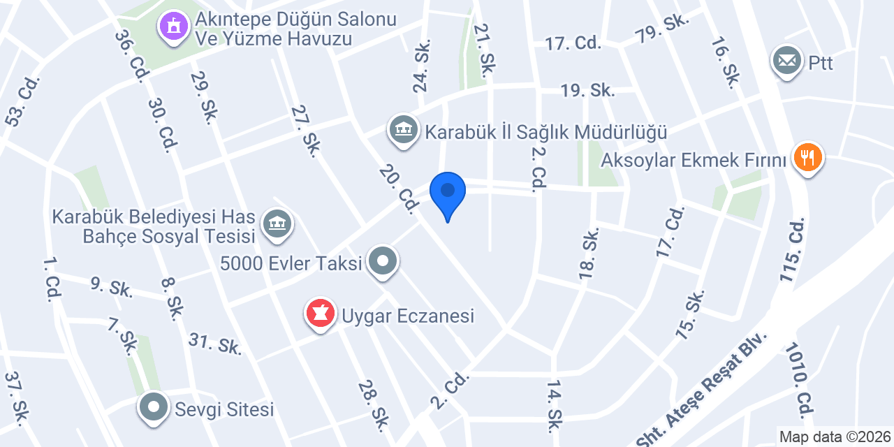 Karabük Anadolu Öğretmen Lisesi konumu