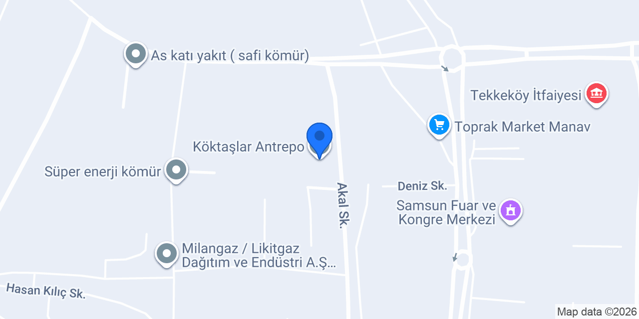 Köktaşlar Antrepo konumu