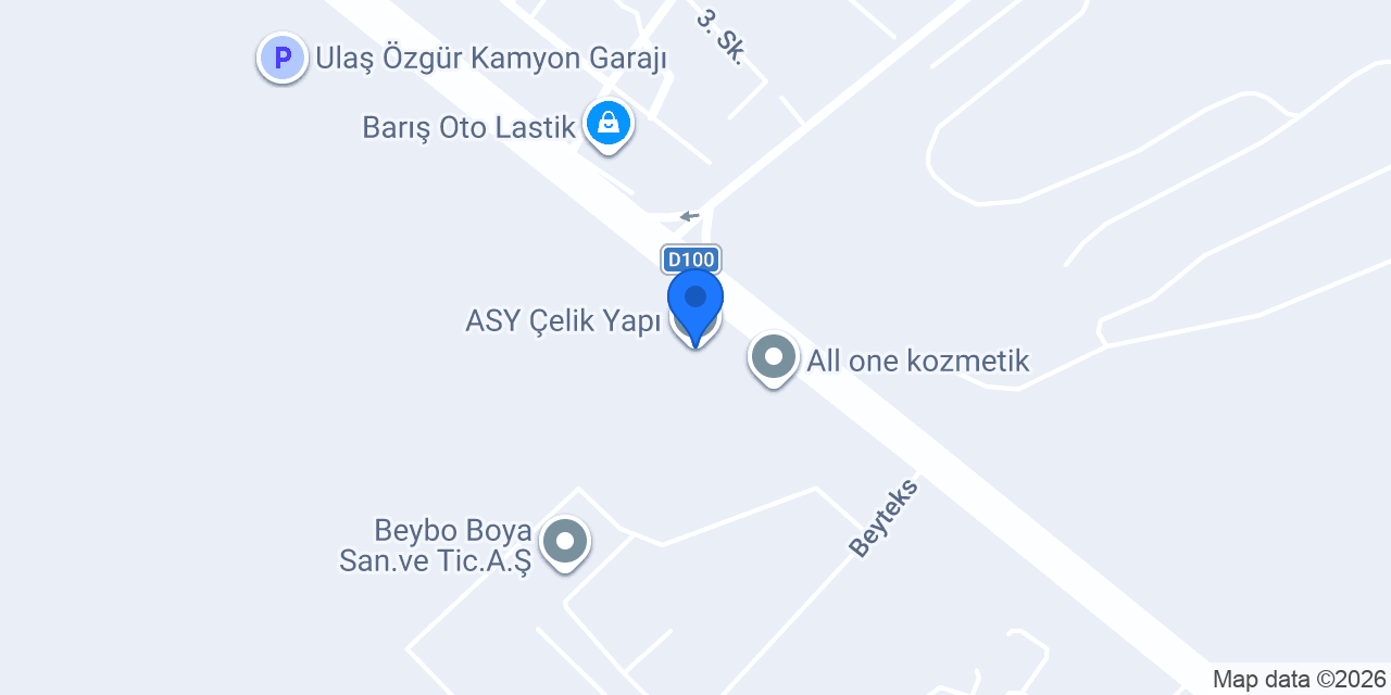 ASY Çelik Yapı konumu