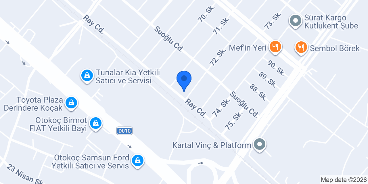 Samsun YILDIZ VİNÇ - PLATFORM konumu