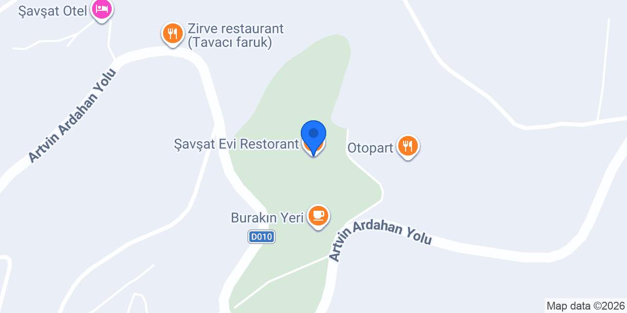 Şavşat Evi Restorant konumu