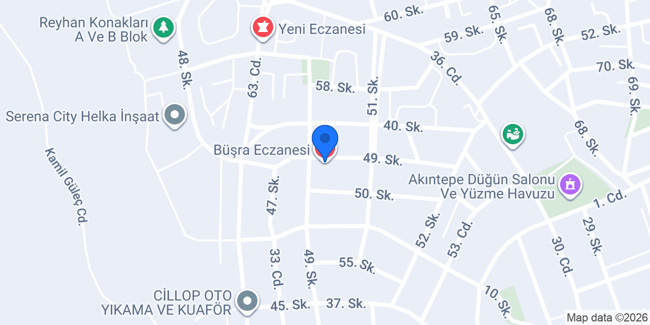 Büşra Eczanesi konumu