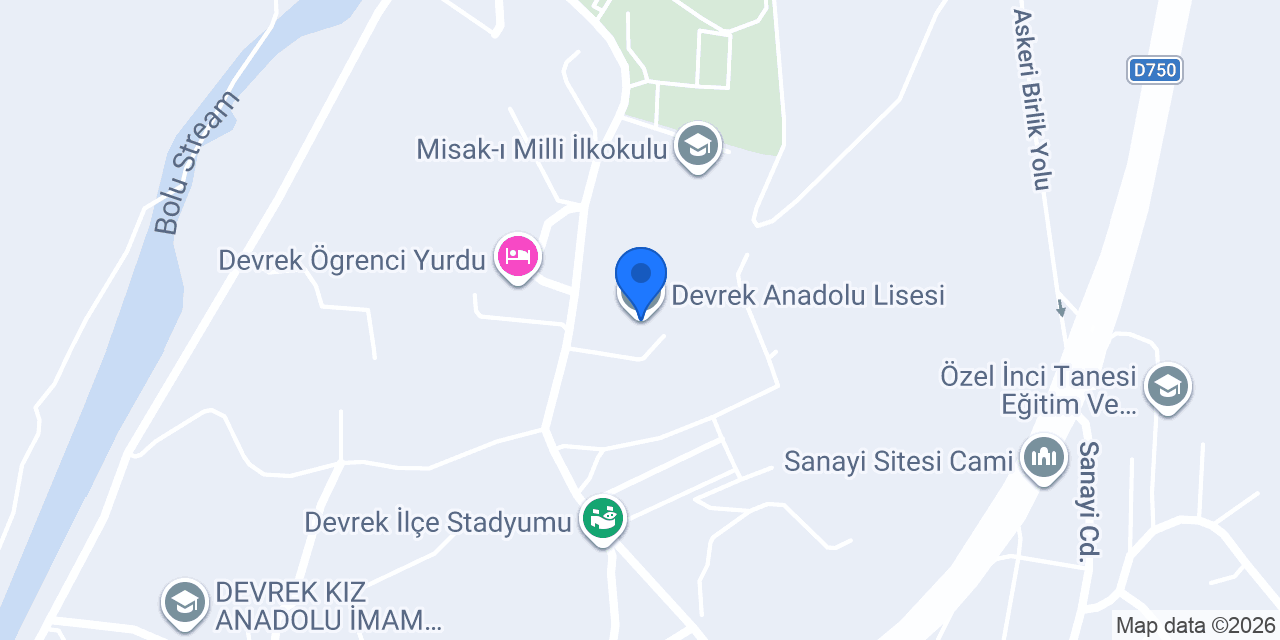 Devrek Anadolu Lisesi konumu