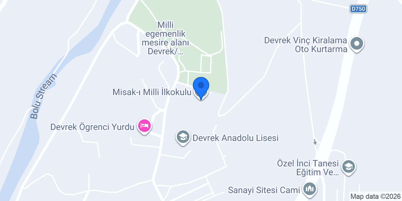 Misak-ı Milli İlkokulu konumu
